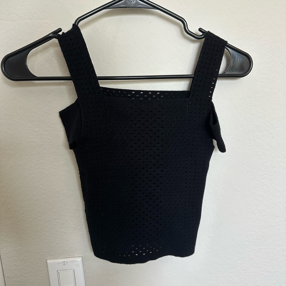 Express Black Knit Tank Top and Skirt Set